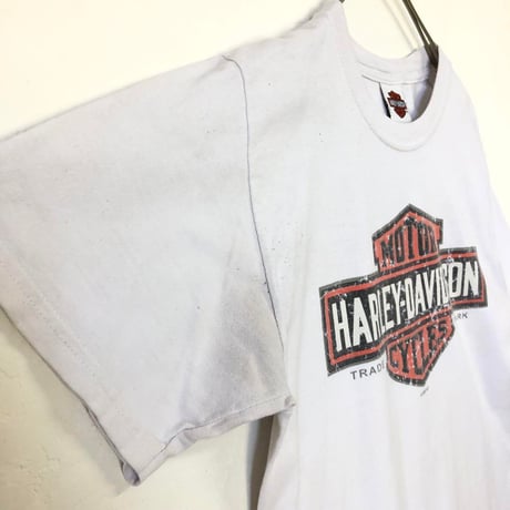 00s ハーレーダビッドソン　ビッグロゴ　半袖　Tシャツ　白
