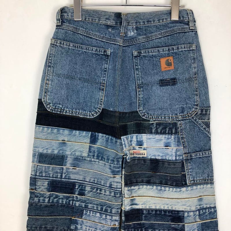 カーハート リメイク デニム パンツ Gパン 再構築 パッチワーク