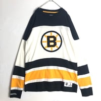 NHL　ボストン　ブルーインズ　スウェット　トレーナー　白　黒