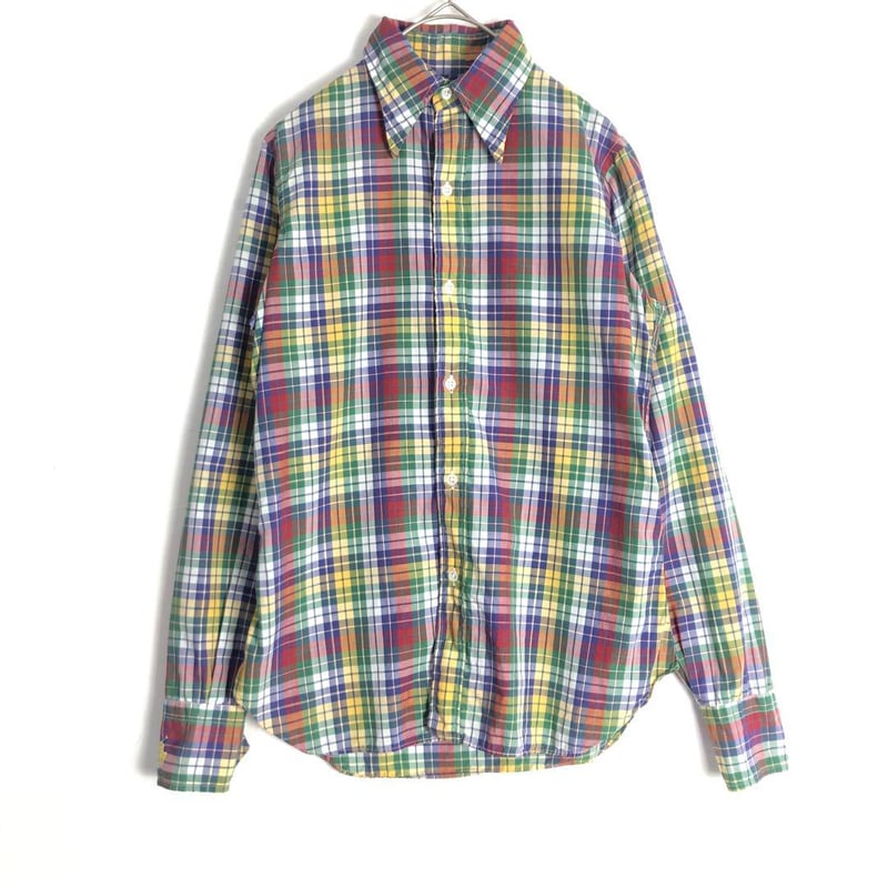 80 - 90's POLO ポロ ラルフローレン キッズ 長袖 コットン チェック