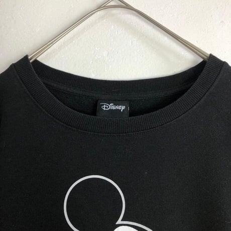 Disney  ディズニー　ミッキー　ビッグプリント　スウェット　トレーナー　黒