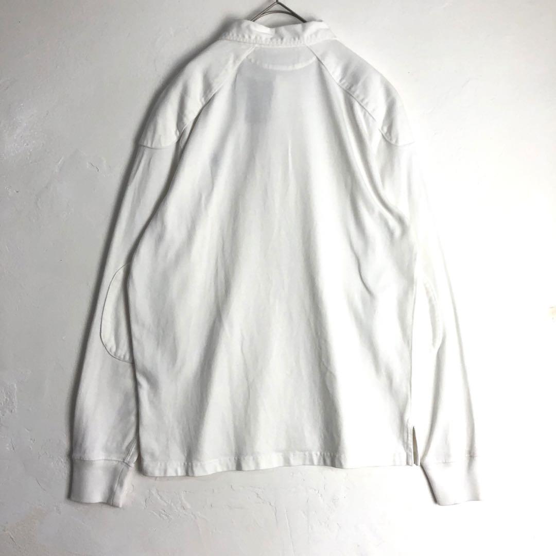 90s ポロラルフローレン ボーダー ラガーシャツ 刺繍ロゴ 長袖ポロシャツ Ralph Lauren - 90s USA製 ポロ ラルフローレン ボーダー 長袖 ラガー