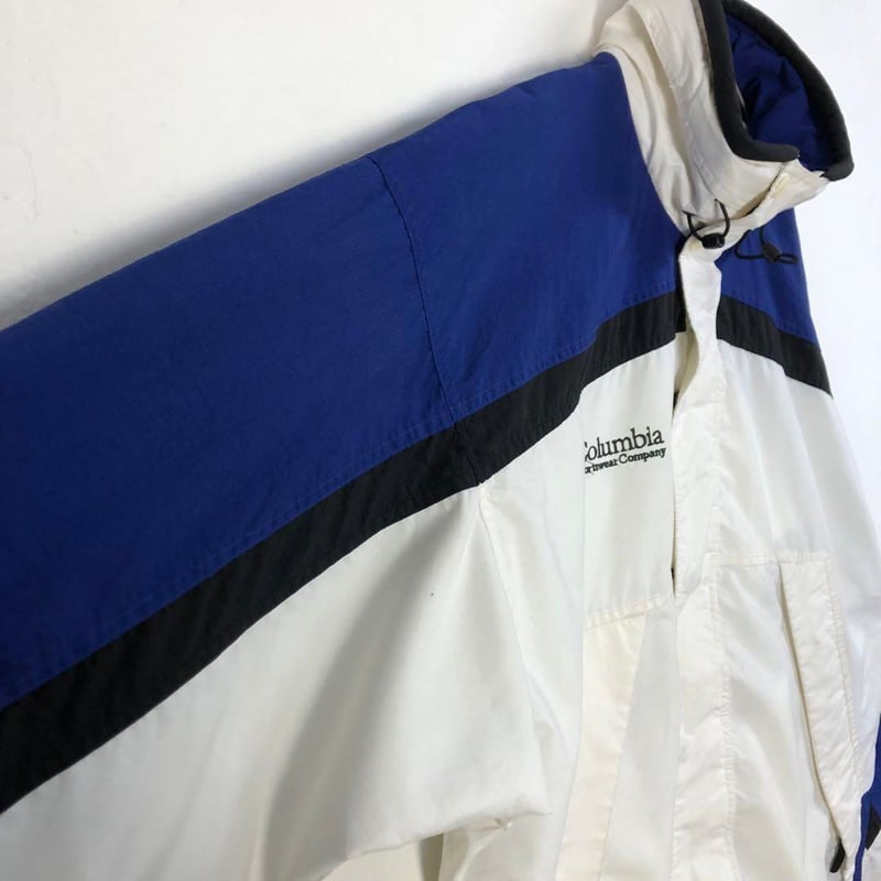 コロンビア ナイロンジャケット マウンテンパーカー ロゴ ゆるだぼ 青
