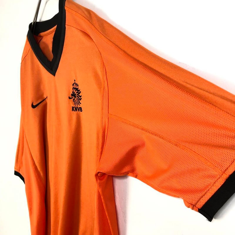 00s Nike サッカーウェア メンズXL オレンジ　ブラック オランダ NIKE - 【廃盤】オランダ 代表 00s サッカーシャツ メンズ XL