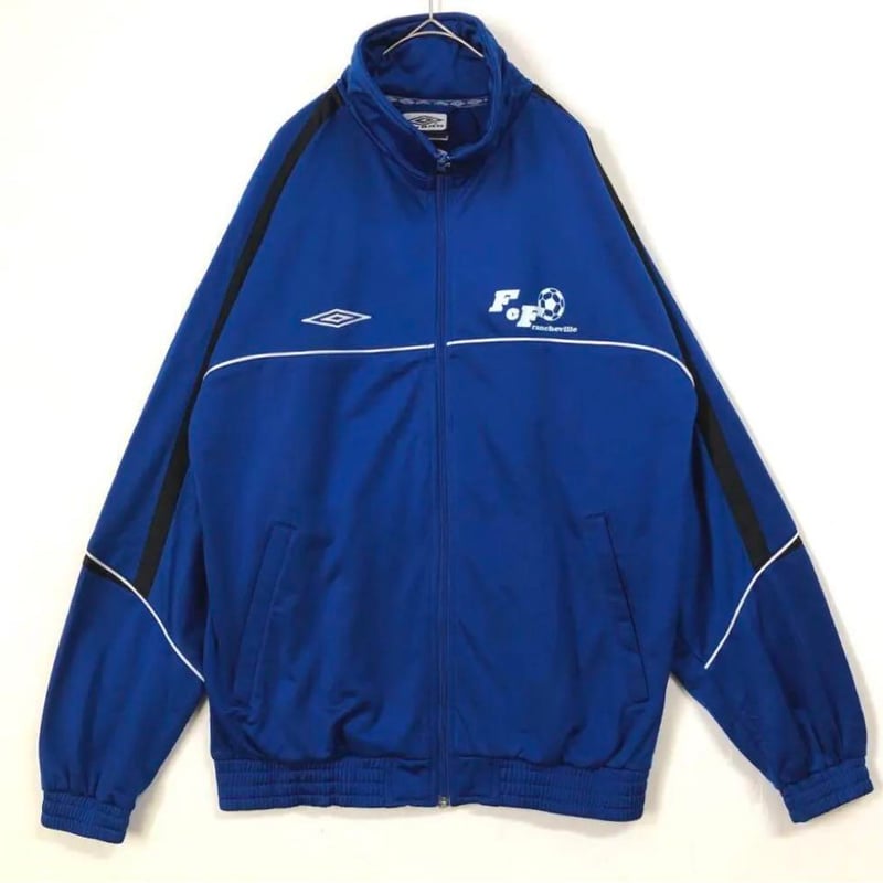 アンブロ ジャージ トラックジャケット 刺繍 ロゴ 青 | PEACE TOWN