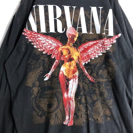 B00TLEG Nirvana ニルヴァーナ　インユーテロ　ビッグプリント　ロンT 黒