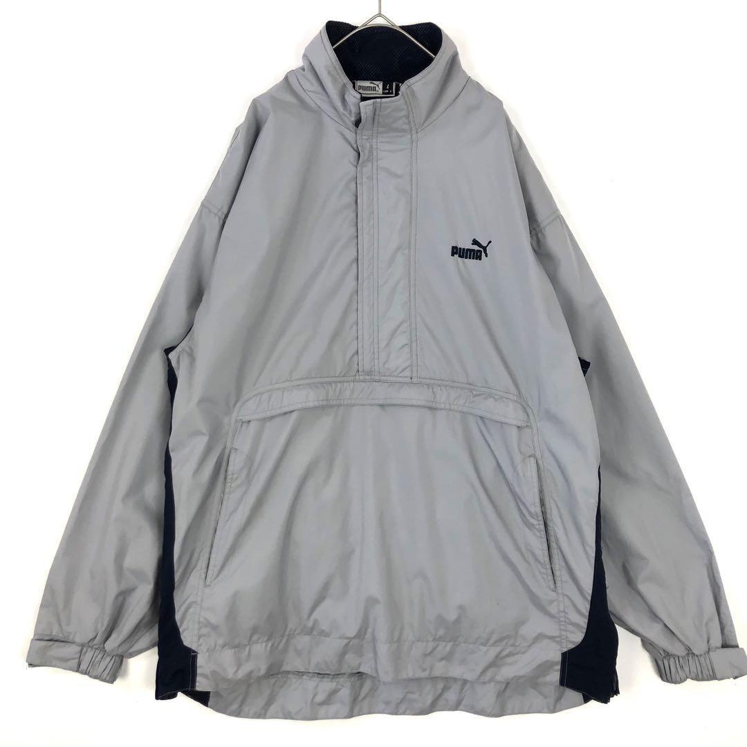 極美品 PUMA 総柄 アノラックジャケット ハーフジップ プルオーバー プーマ PUMA プーマ ジャケット メンズ ステイプル アノラック コラボ