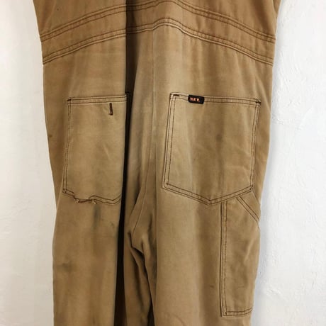 KEY キー　ダック　オーバーオール　キャメル　裏地　キルティング