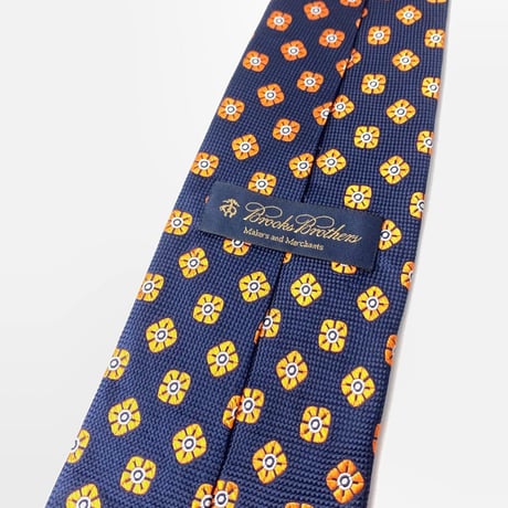 Brooks Brothers ブルックスブラザーズ　総柄　シルク　ネクタイ　紺