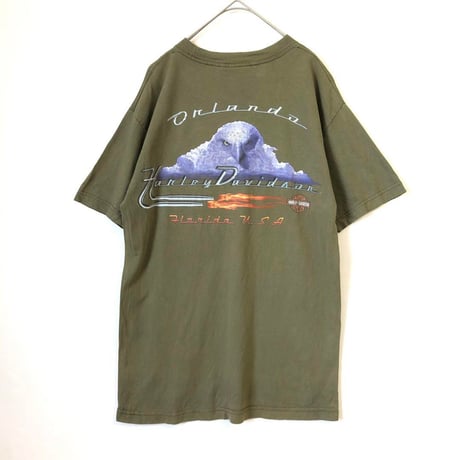 ハーレーダビッドソン　両面　プリント　ビッグロゴ　半袖　Tシャツ