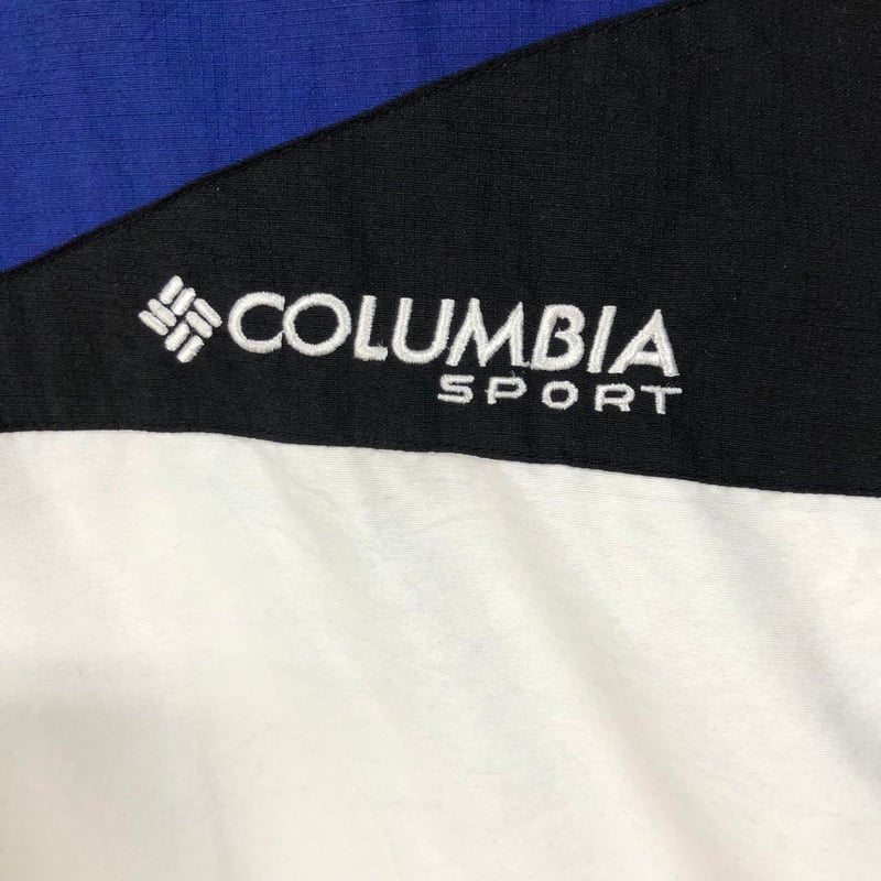 コロンビア ナイロンジャケット マウンテンパーカー ロゴ ゆるだぼ 青