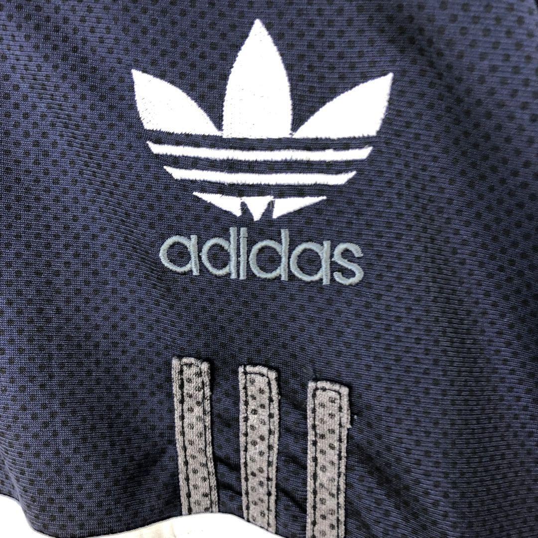 adidas アディダス　刺繍ロゴ　サイドライン　トラックジャケット 激レア】アディダス トラックジャケット 胸刺繍ロゴ サイド