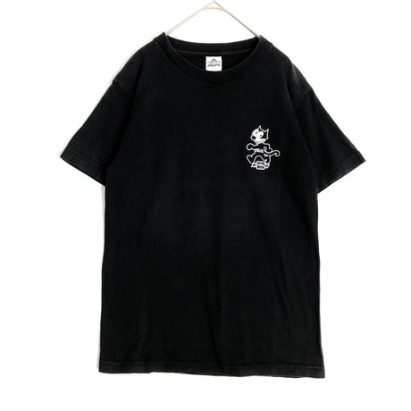 フィリックスザキャット　ビッグプリント　半袖　Tシャツ　黒