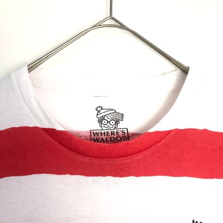 WHERE'S WALDO?  ウォーリー　ボーダー　半袖　Tシャツ　キャラT　赤　白