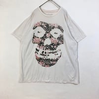 MISFITS  ドクロ　花　ビッグサイズ　半袖　Tシャツ　白