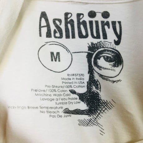 00s Ashbury　ビッグプリント　デザイン　半袖　Tシャツ　白