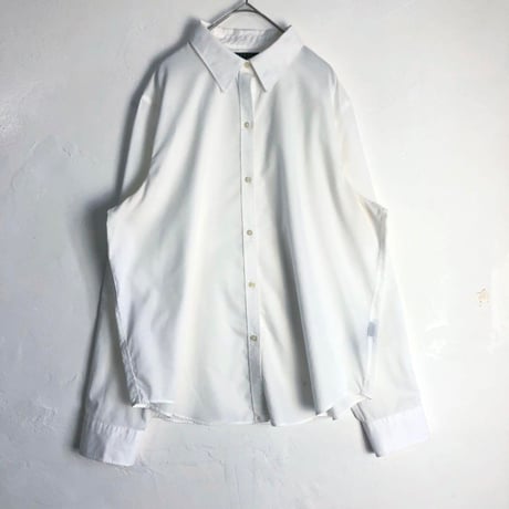 Lauren ラルフローレン　長袖　シャツ　ロゴ　刺繍　白