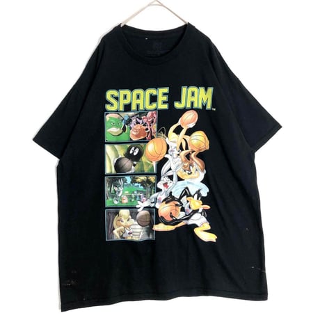 SPACE JAM スペースジャム　ビッグプリント　Tシャツ　黒