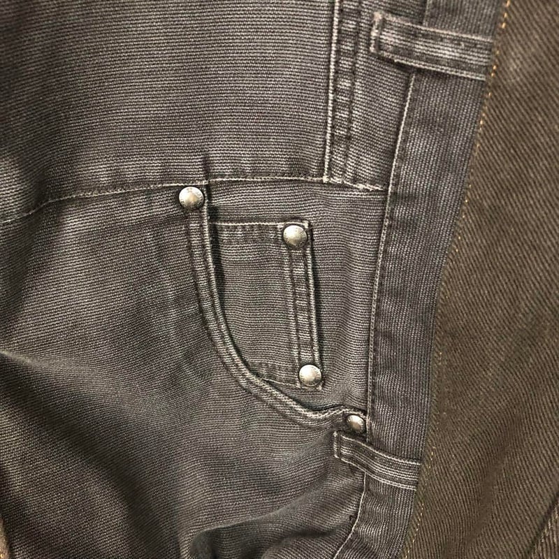 カーハート リメイク 再構築 ジャケット ロゴ 切替 パッチワーク 茶