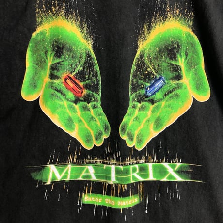 BOOTLEG　MATRIX　マトリックス　シングルステッチ　ビッグプリント　ムービー　Tシャツ　黒