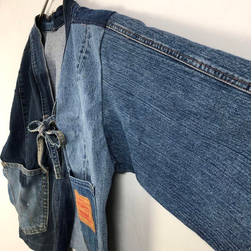 リーバイス デニム リメイク 再構築 ジャケット ロゴ パッチワーク