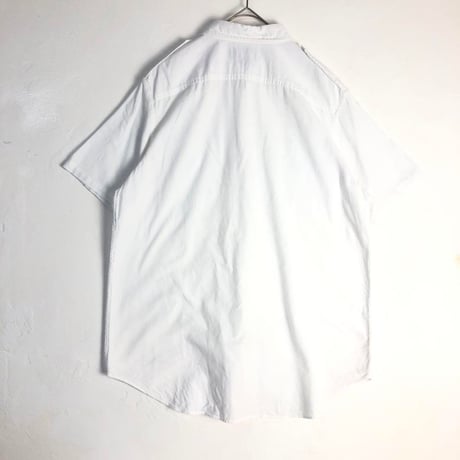 90's POLO Ralph Lauren　ポロ　ラルフローレン　OCEAN SHIRT　半袖　シャツ　ホワイト