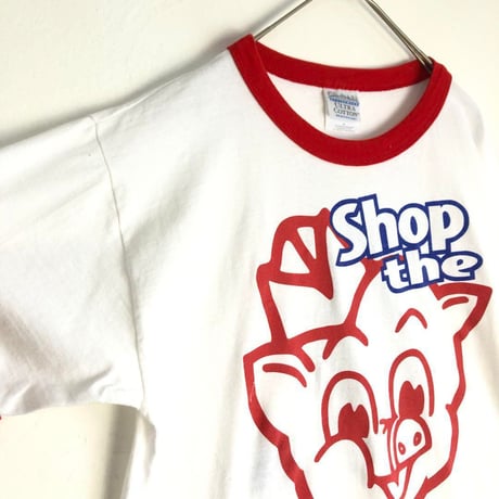 アニマル　Sshp the  PIG  シカ　リンガーT　Tシャツ　半袖