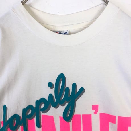 90s シングルステッチ USA製 ヘインズ　ロゴ　Tシャツ　白