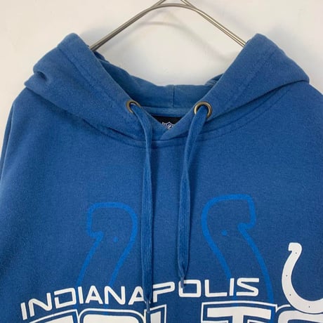 NFL コルツ　アメフト　ビッグロゴ　パーカー　フーディ　青