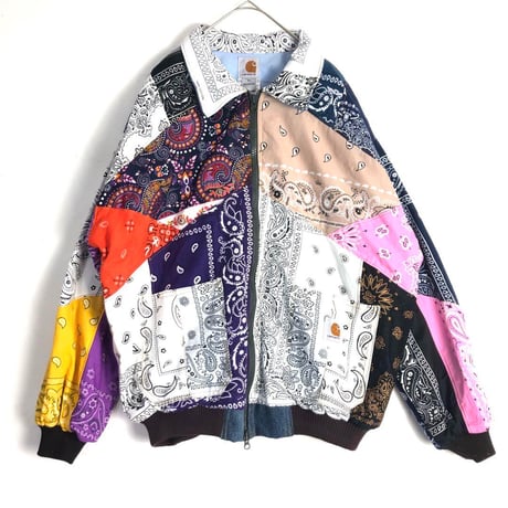 Carhartt　カーハート　リメイク　再構築　パッチワーク　ジャケット　ペイズリー