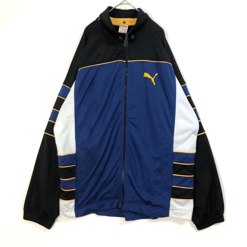 プーマ　ジャージ　トラックジャケット　上下　大きいロゴ 刺繍 プーマ ジャージ トラックジャケット 刺繍 ロゴ 紺 黒 | PEACE TOWN