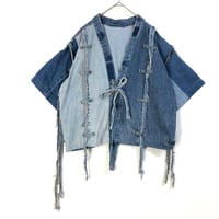 リメイク デニムスカート リーバイス 革タグ 再構築 パッチワーク