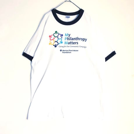 My Philanthropy Matters  ハート　リンガーT　Tシャツ　半袖