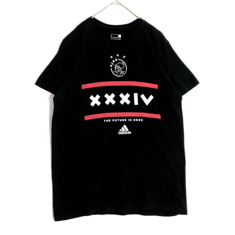 adidas アディダス　AJAX　ビッグプリント　半袖　Tシャツ　黒