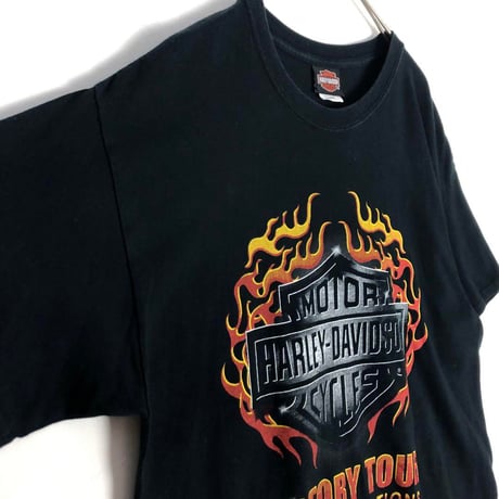 ハーレーダビッドソン　ビッグプリント　半袖　Tシャツ　黒