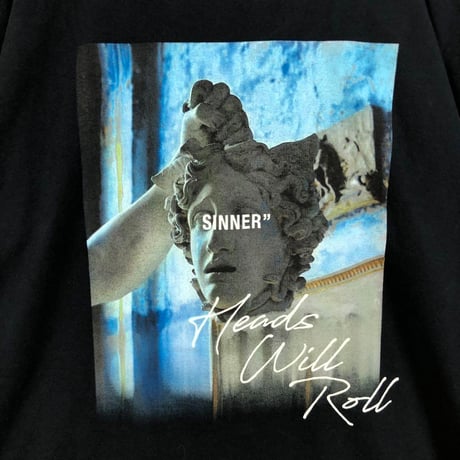 石像　プリント　ビッグサイズ　コットン　半袖　Tシャツ