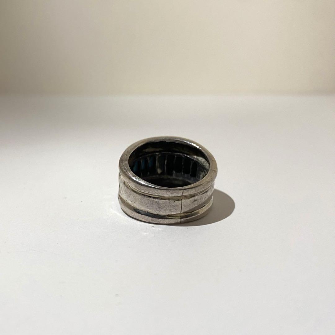 SILVER 925 シルバー ターコイズ リング 指輪 ハンドメイド 18号