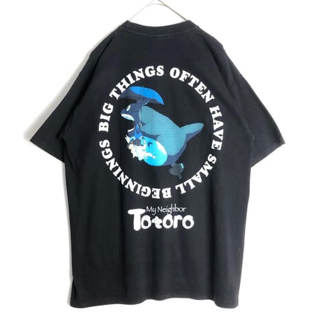 BOOTLEG Totoro となりのトトロ　ジブリ　ビッグプリント　Tシャツ　黒