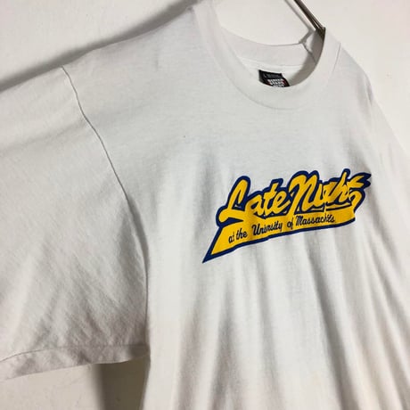 USA製　カレッジ　マサチューセッツ　シングルステッチ　Tシャツ　白