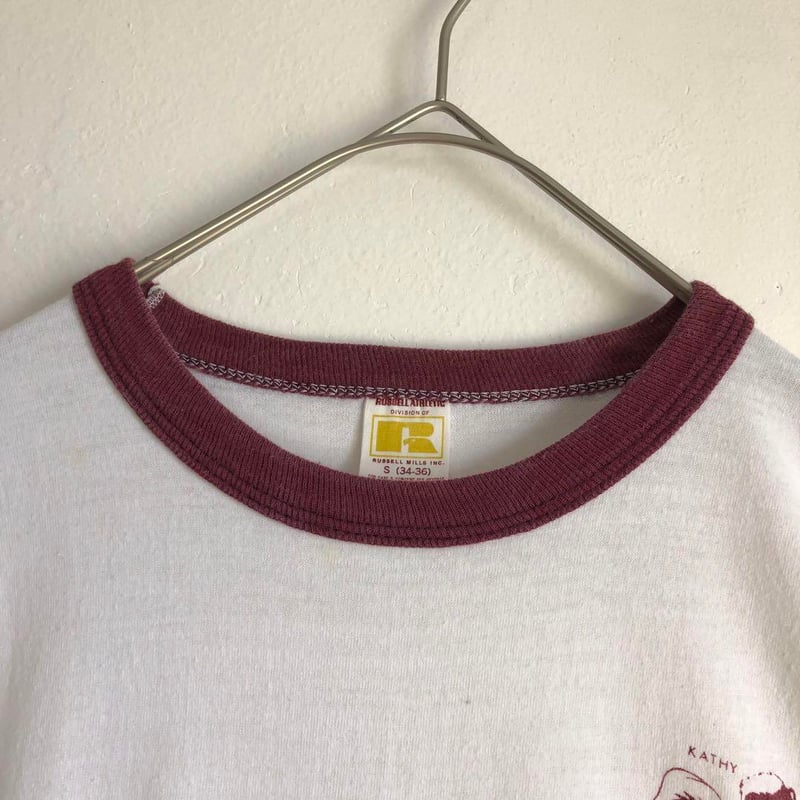 3426 USA製70s ラッセルスカンクロゴリンガーT Tシャツ 白
