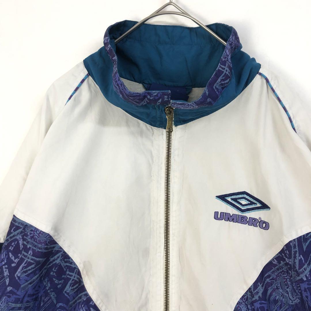 90s UMBRO ハーフジップトラックジャケットアンブロジャージ刺繍ロゴ　M 90s アンブロ ジャージ トラックジャケット 刺繍 ロゴ | PEACE TOWN