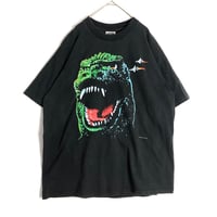 BOOTLEG　GOZIRA　ゴジラ　シングルステッチ　ビッグプリント　Tシャツ　黒