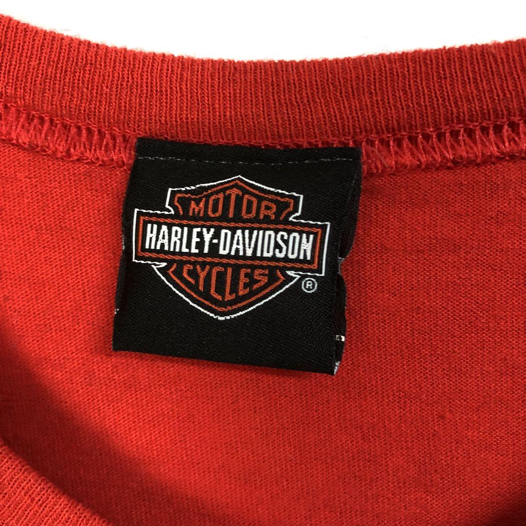 ハーレーダビッドソン USA製 タンクトップ リンチバーグ 胸ポケット 赤 L ハーレーダビッドソン USA製 タンクトップ リンチバーグ 胸