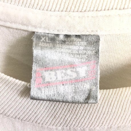 USA製　90s シングルステッチ　ビッグロゴ　半袖　Tシャツ　ホワイト