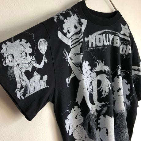 BOOTLEG Betty Boop ベティーブープ　シングルステッチ　ビッグプリント　半袖　Tシャツ　総柄