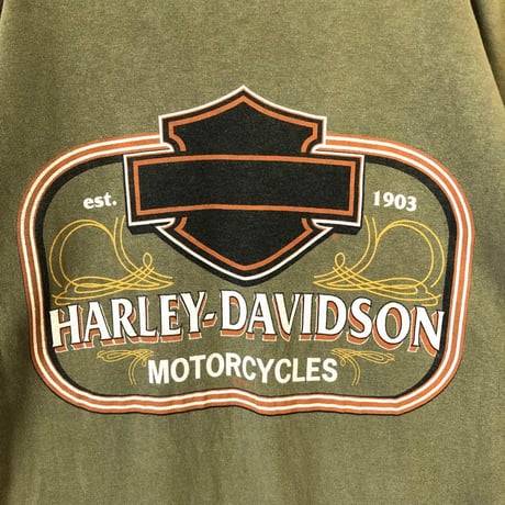 ハーレーダビッドソン　両面　プリント　ビッグロゴ　半袖　Tシャツ