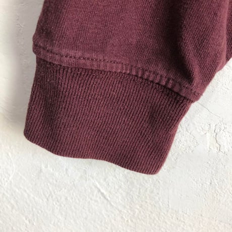 Carhartt カーハート　ヘンリーネック　ロゴ　長袖　ロンT ワインレッド