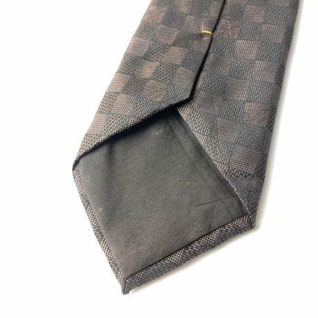 LOUIS VUITTON ルイヴィトン　ダミエ　総柄　ネクタイ　ブラウン