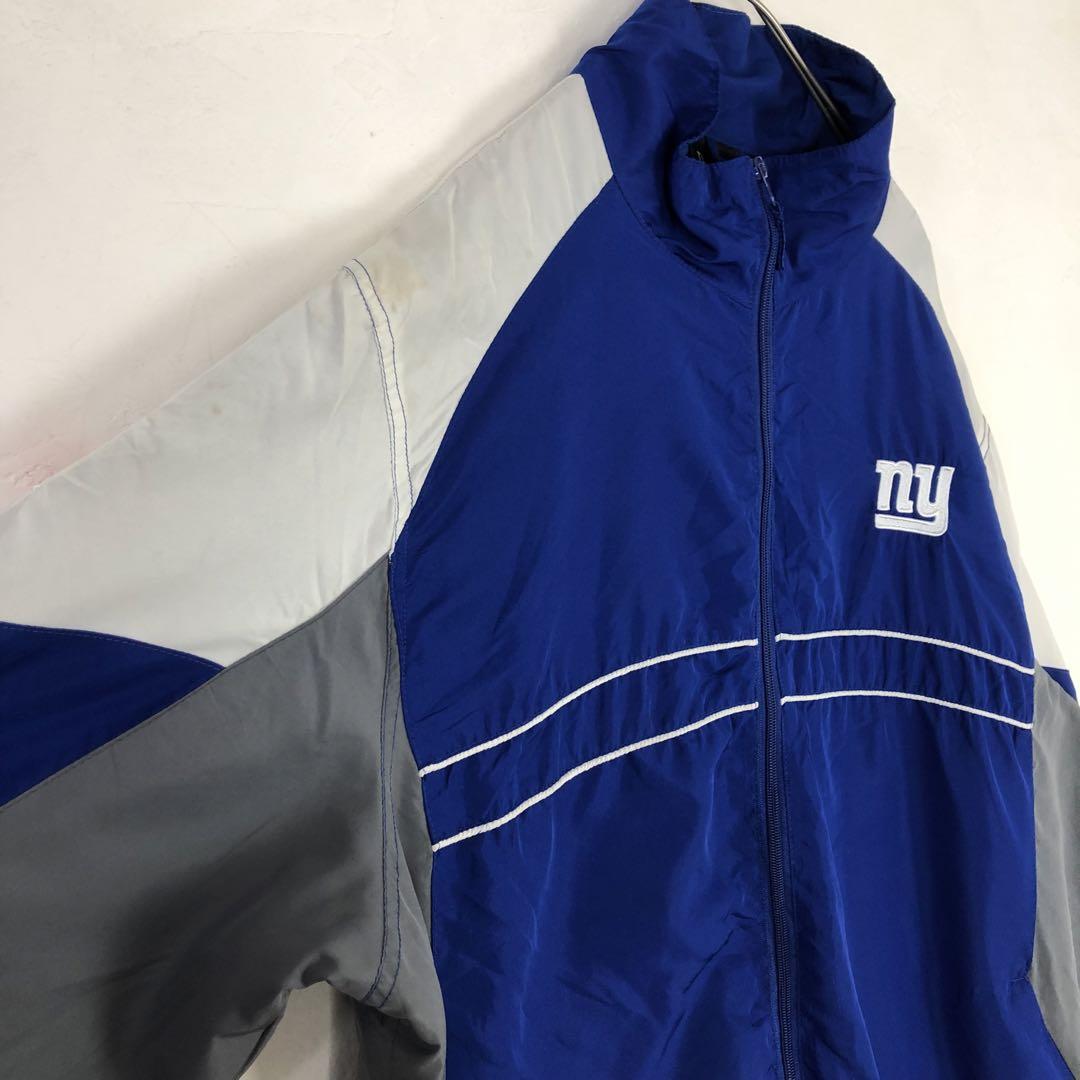 NFL ジャイアンツ ジャージ トラックジャケット 刺繍 ロゴ 青 | PEACE TOWN