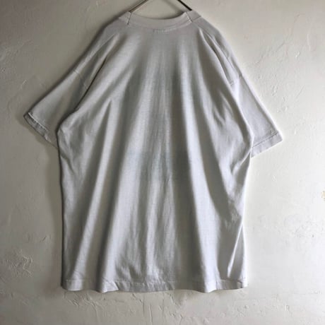 USA製　90s シングルステッチ　ビッグロゴ　半袖　Tシャツ　ホワイト
